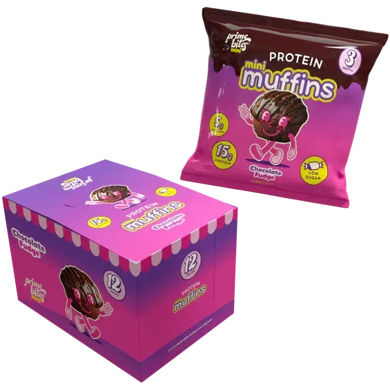 AP Prime Bites Mini Muffins-Box (12 packs)-Chocolate Fudge-N101 Nutrition