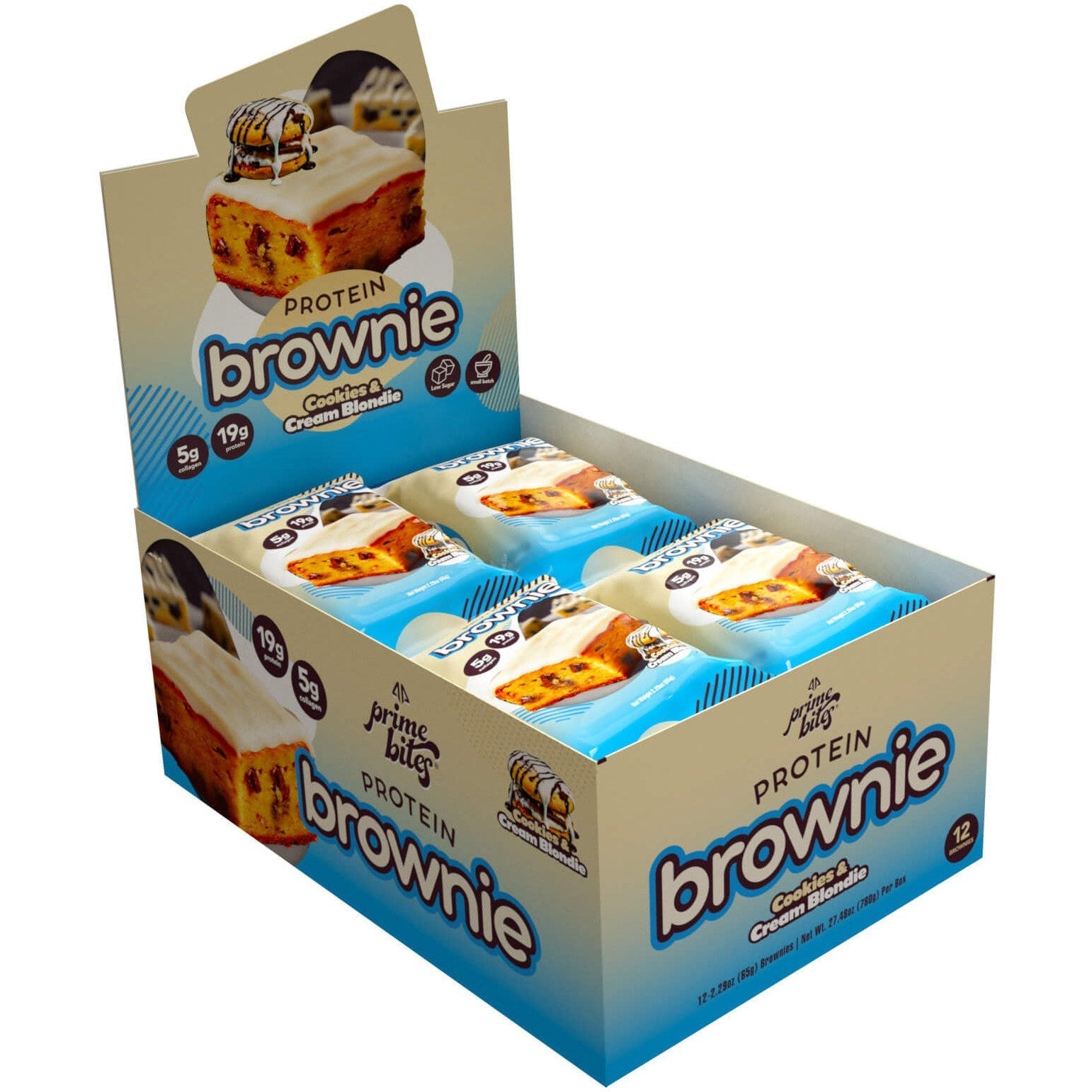 AP Primebites Protein Brownies-Box (12 Brownies)-Cookies & Cream Blondie-N101 Nutrition