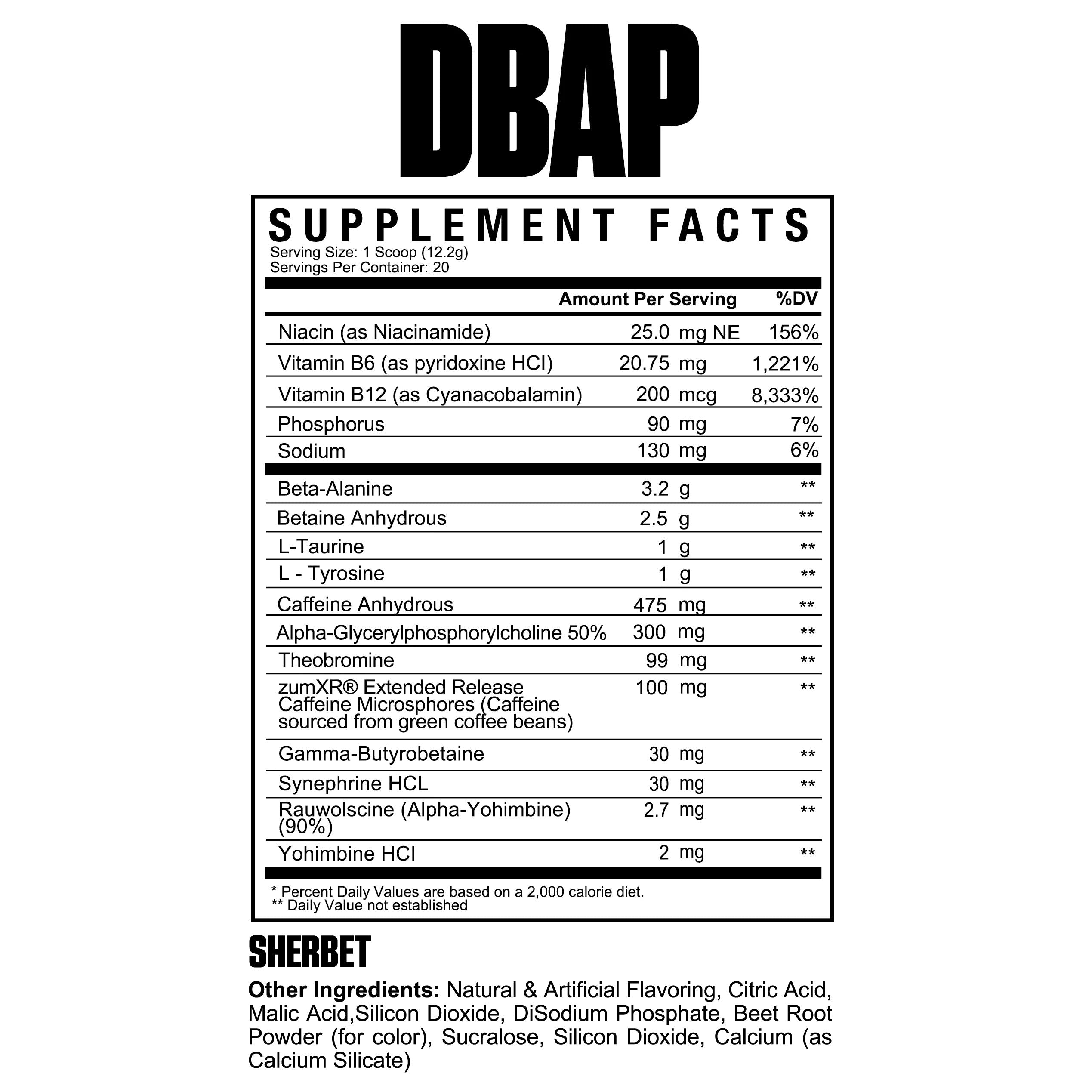 Axe & Sledge DBAP-N101 Nutrition