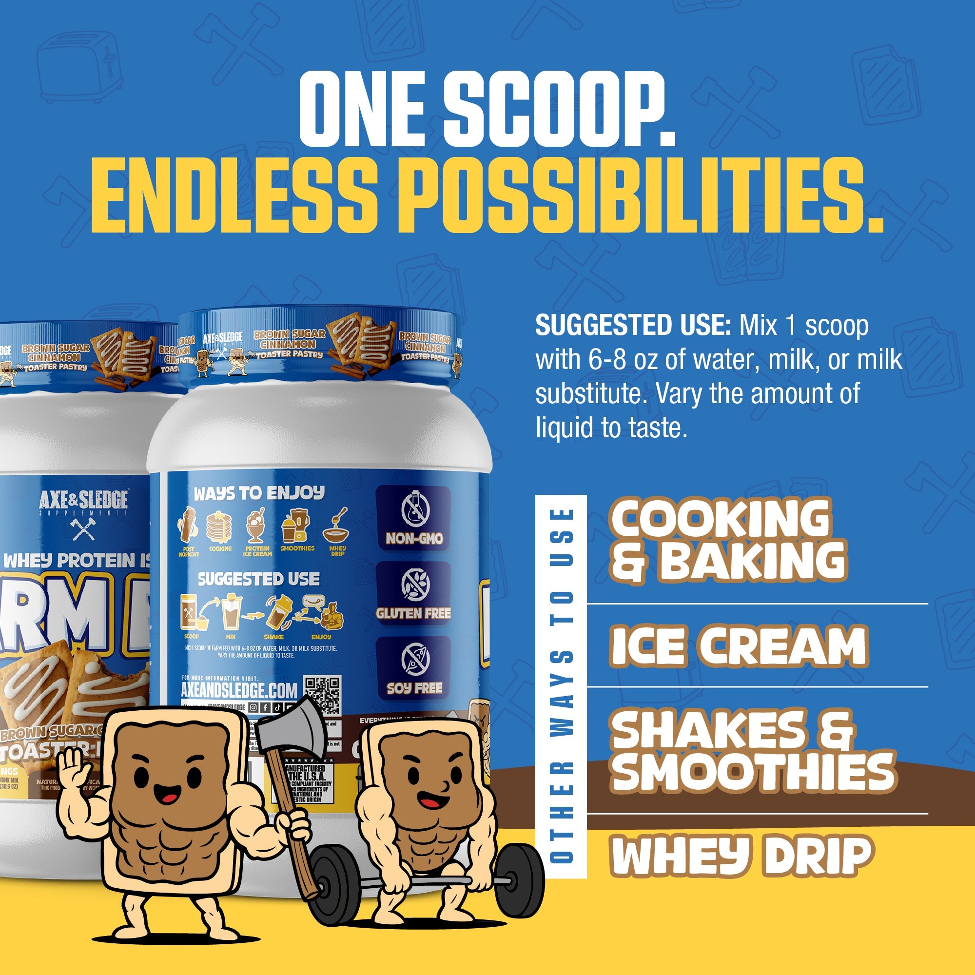 Axe & Sledge FARM FED 100% Whey Protein Isolate-N101 Nutrition