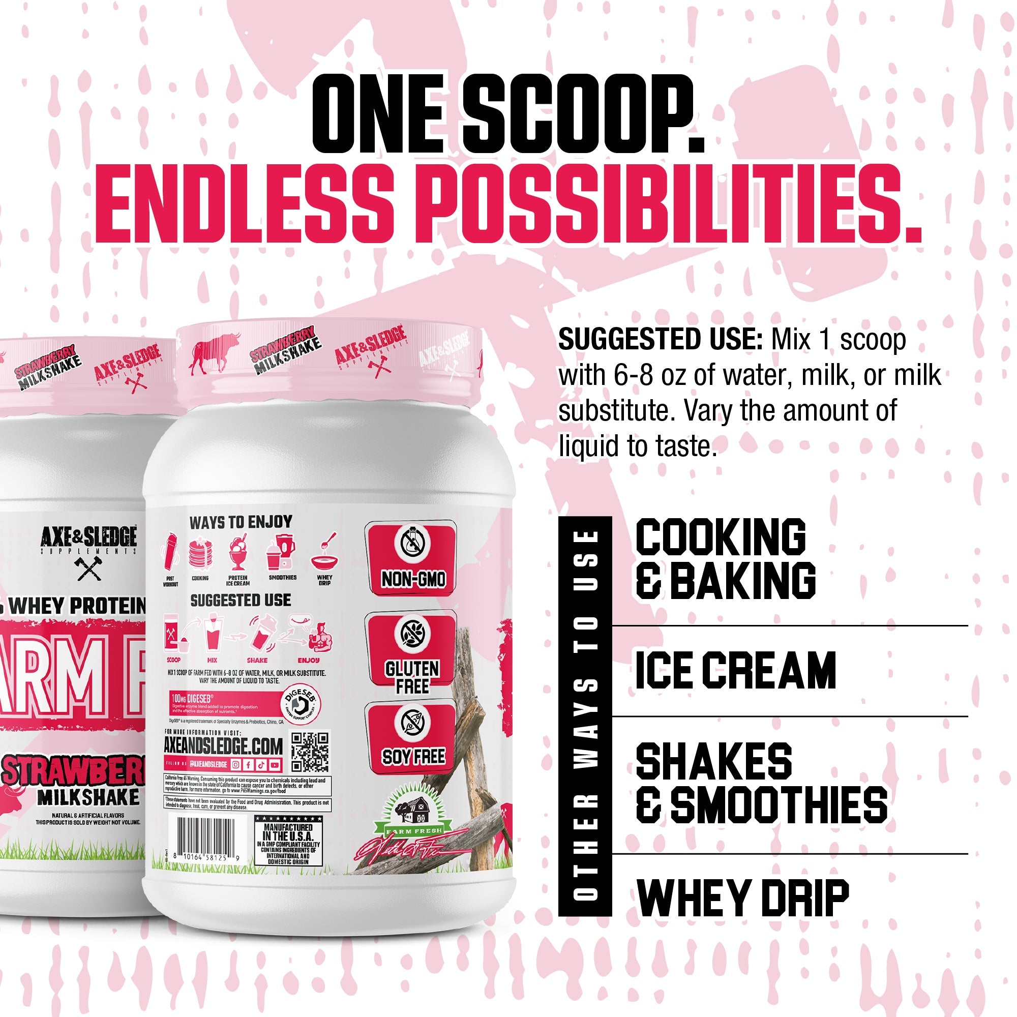 Axe & Sledge FARM FED 100% Whey Protein Isolate-N101 Nutrition