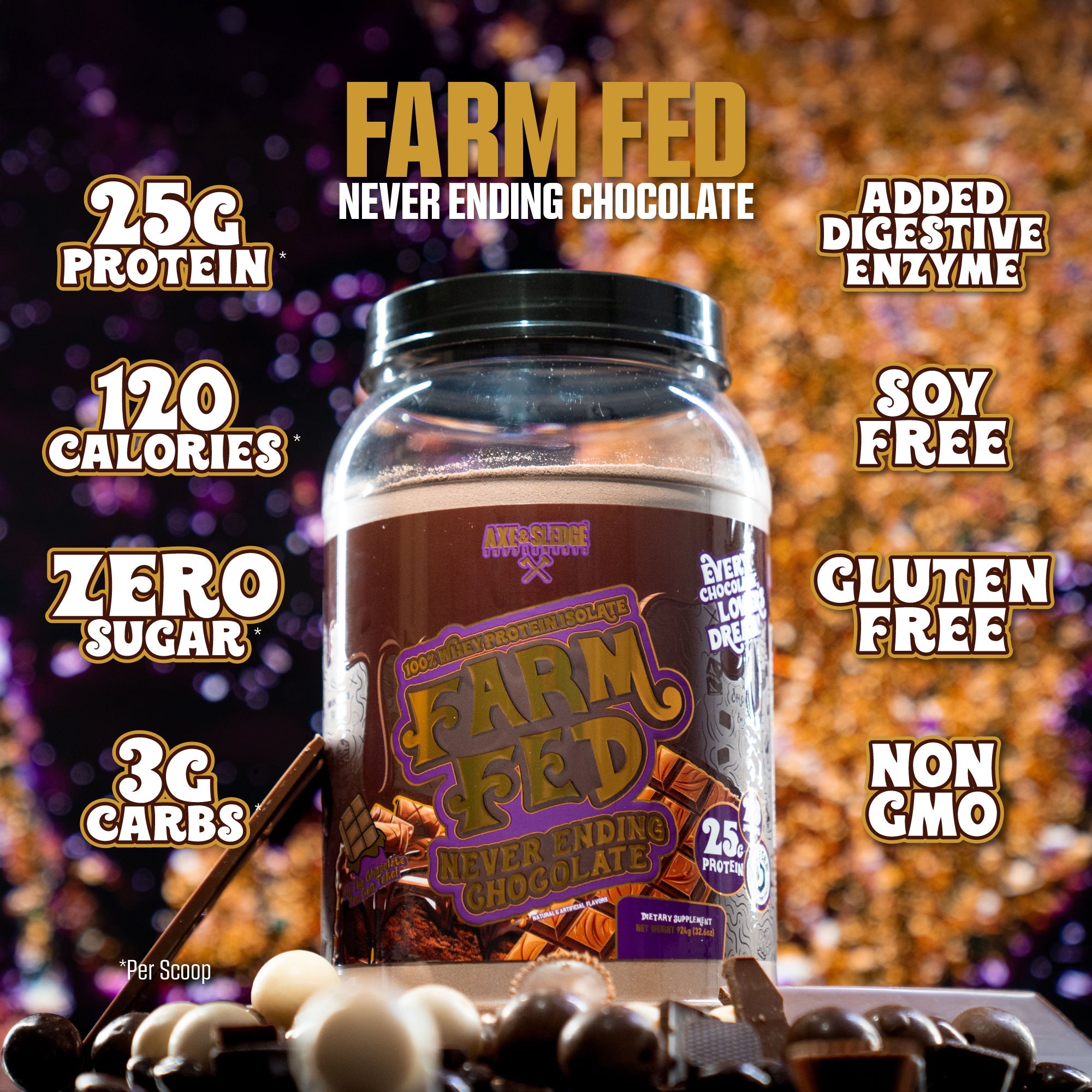 Axe & Sledge FARM FED 100% Whey Protein Isolate-N101 Nutrition