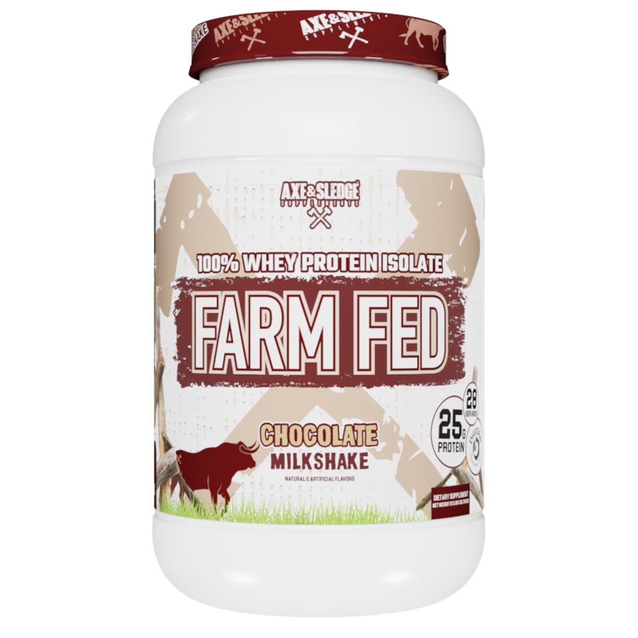 Axe & Sledge FARM FED 100% Whey Protein Isolate-28 servings-Chocolate Milkshake-N101 Nutrition