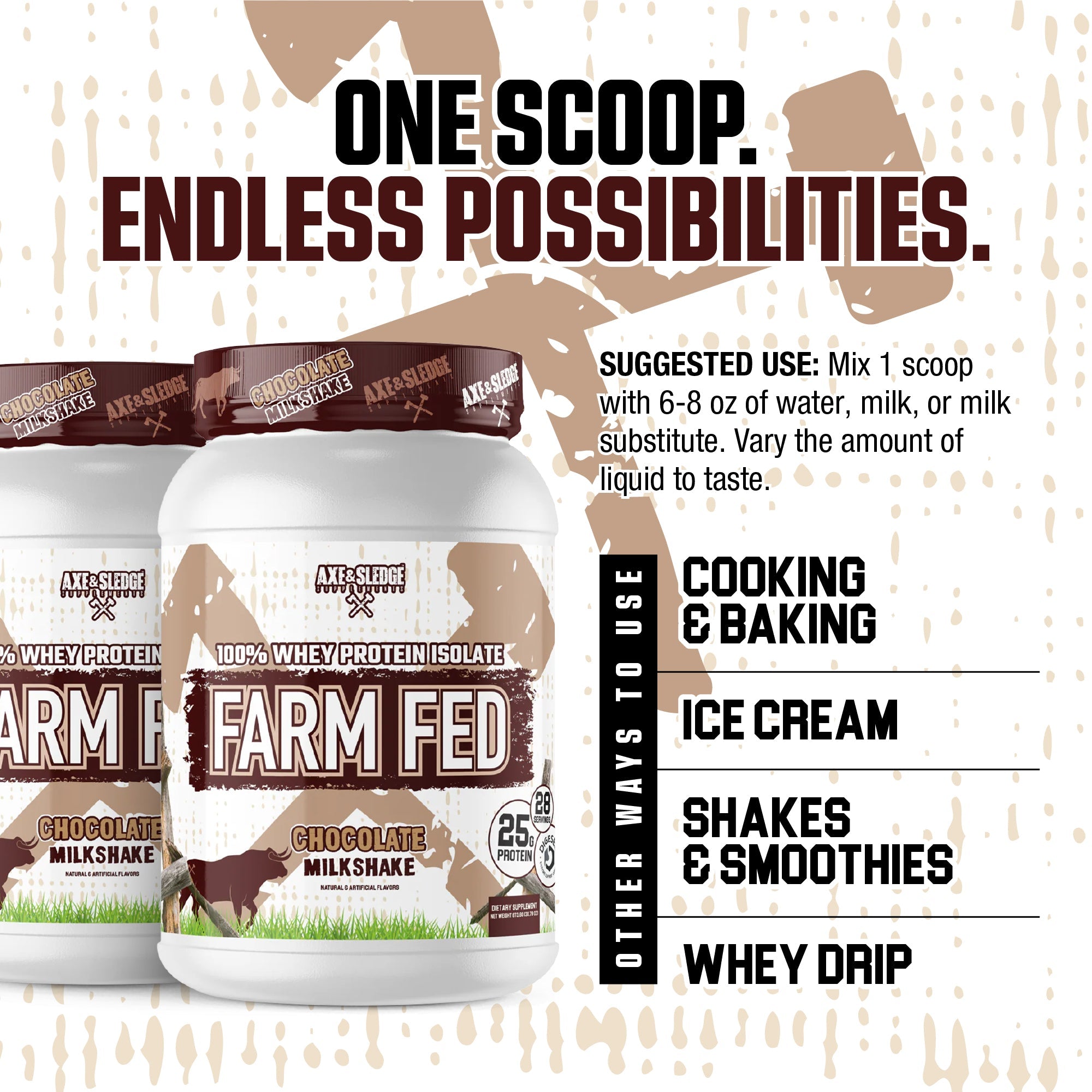 Axe & Sledge FARM FED 100% Whey Protein Isolate-N101 Nutrition