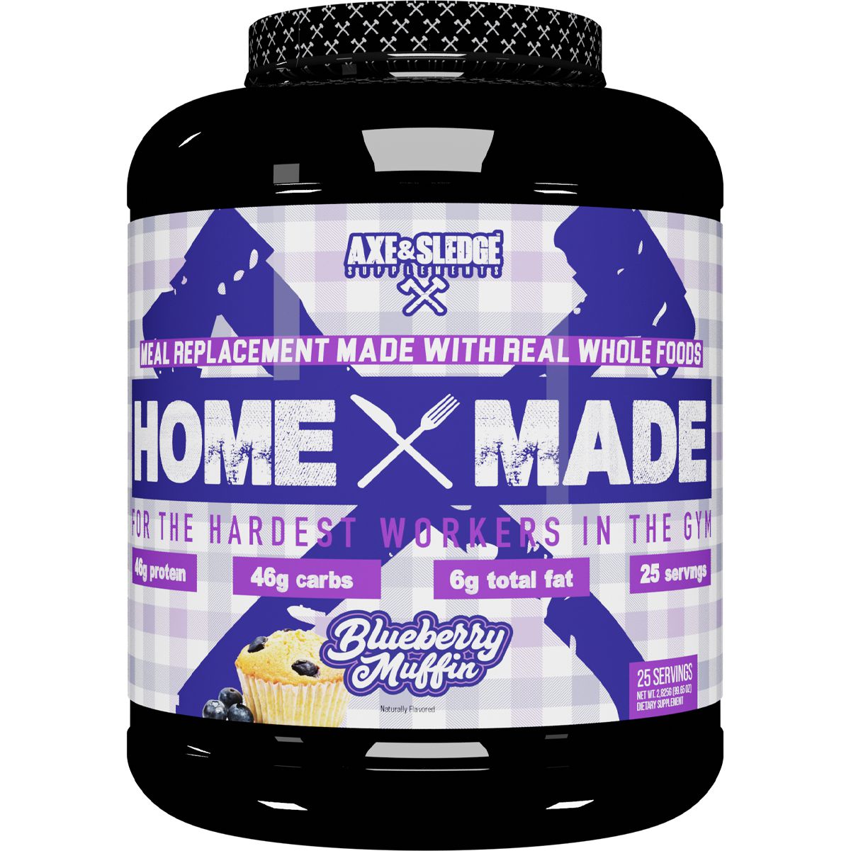 Axe & Sledge HOME MADE Whole Foods Meal Replacement-25 servings-Blueberry Muffin-N101 Nutrition