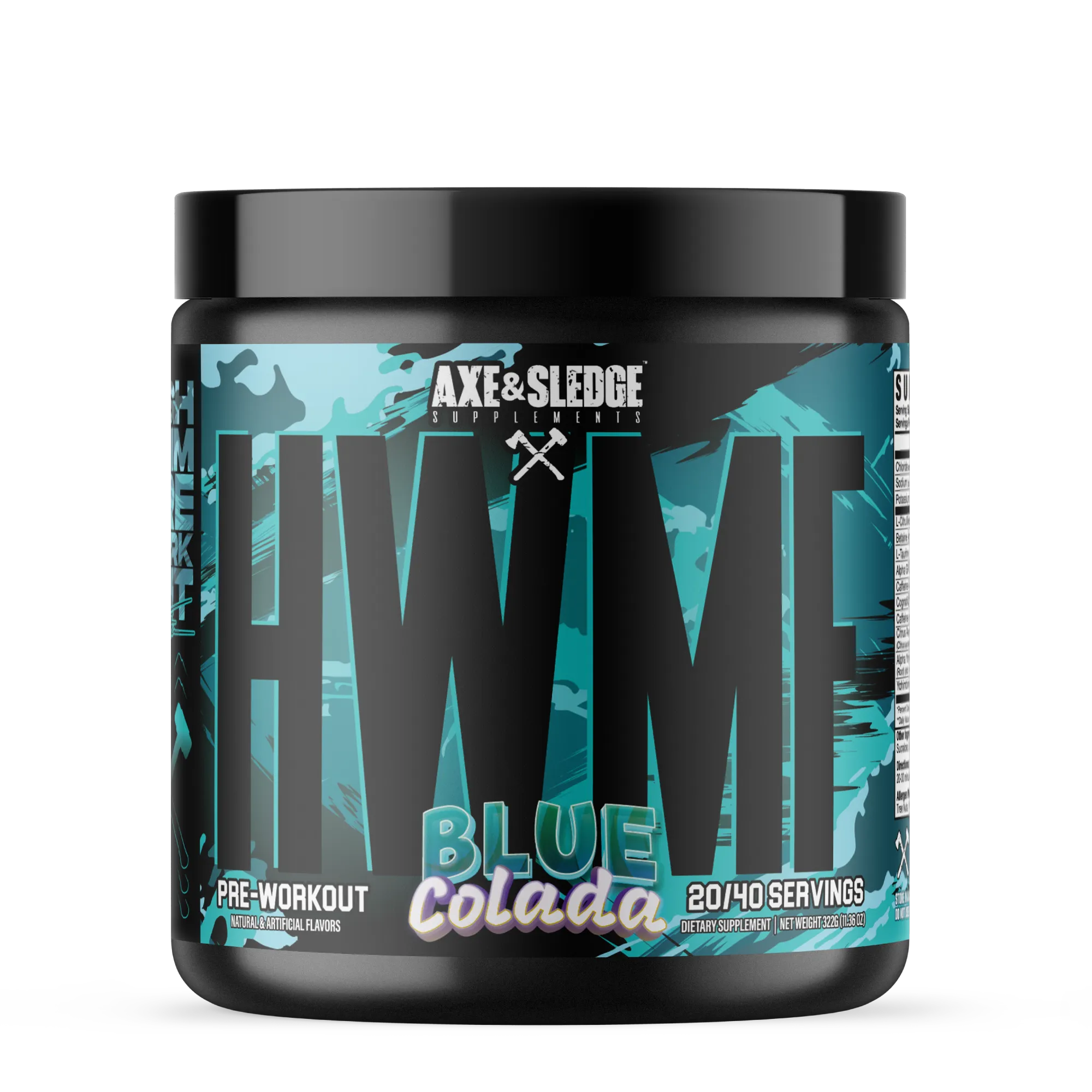 Axe & Sledge HWMF-40/20 servings-Blue Colada-N101 Nutrition