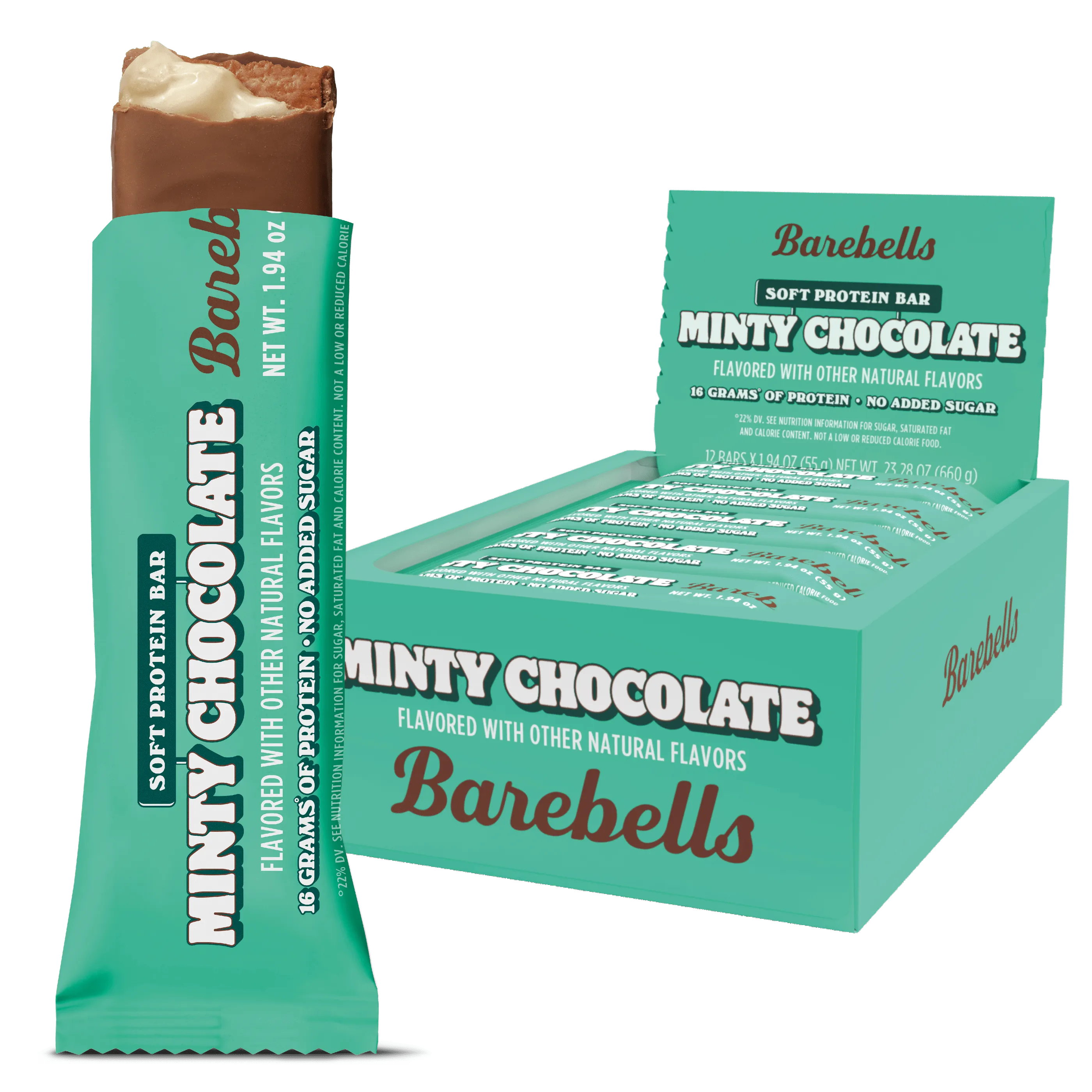 Barebells Soft Protein Bars-Box (12 bars)-Minty Chocolate-N101 Nutrition