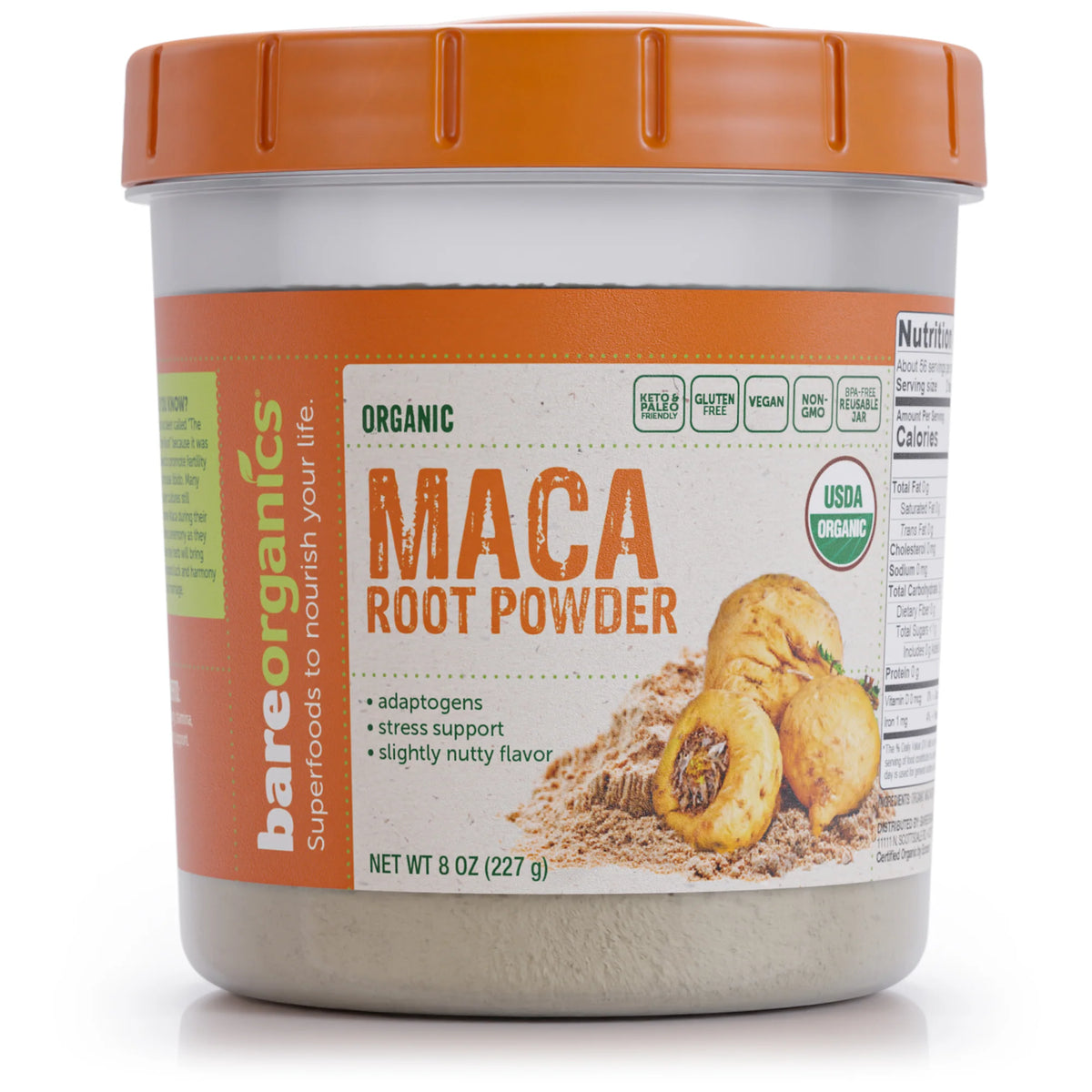BareOrganics Maca Root Powder-8 oz (227 g)-N101 Nutrition
