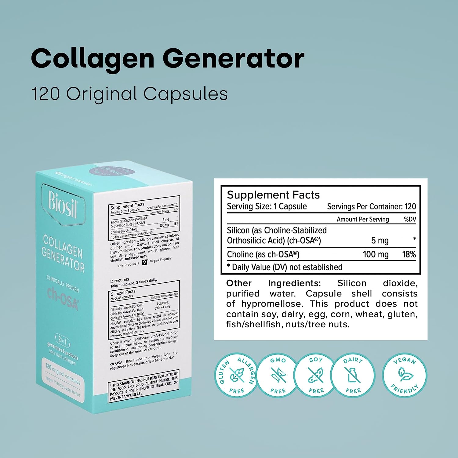 Biosil Collagen Generator Original Capsules-N101 Nutrition