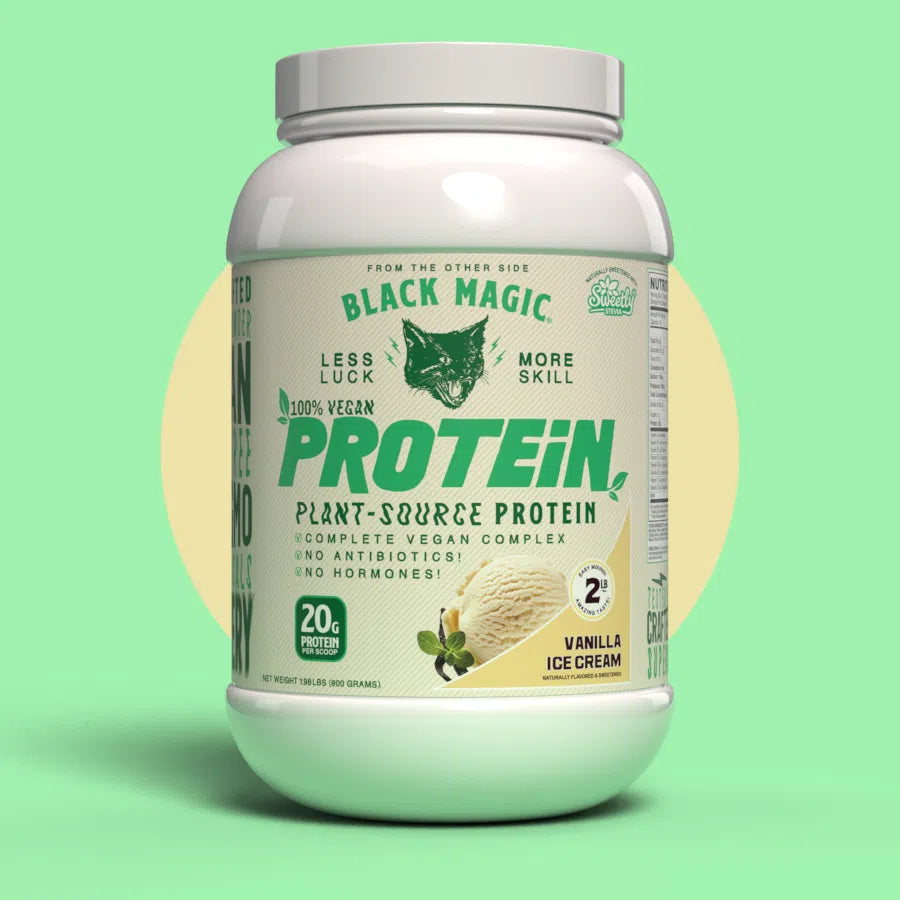 Black Magic 100% Vegan Plant-Source Protein-25 servings-Vanilla Ice Cream-N101 Nutrition