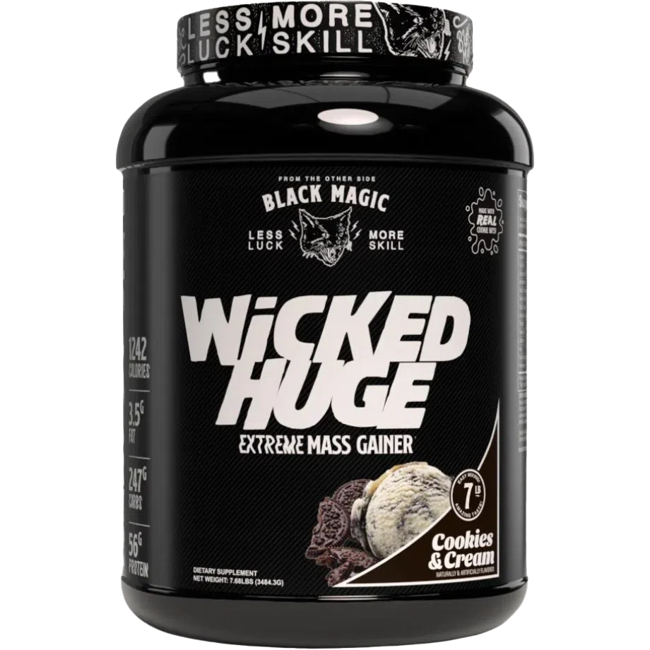 Black Magic Wicked Huge Extreme Mass Gainer-20 servings-Cookies & Cream-N101 Nutrition