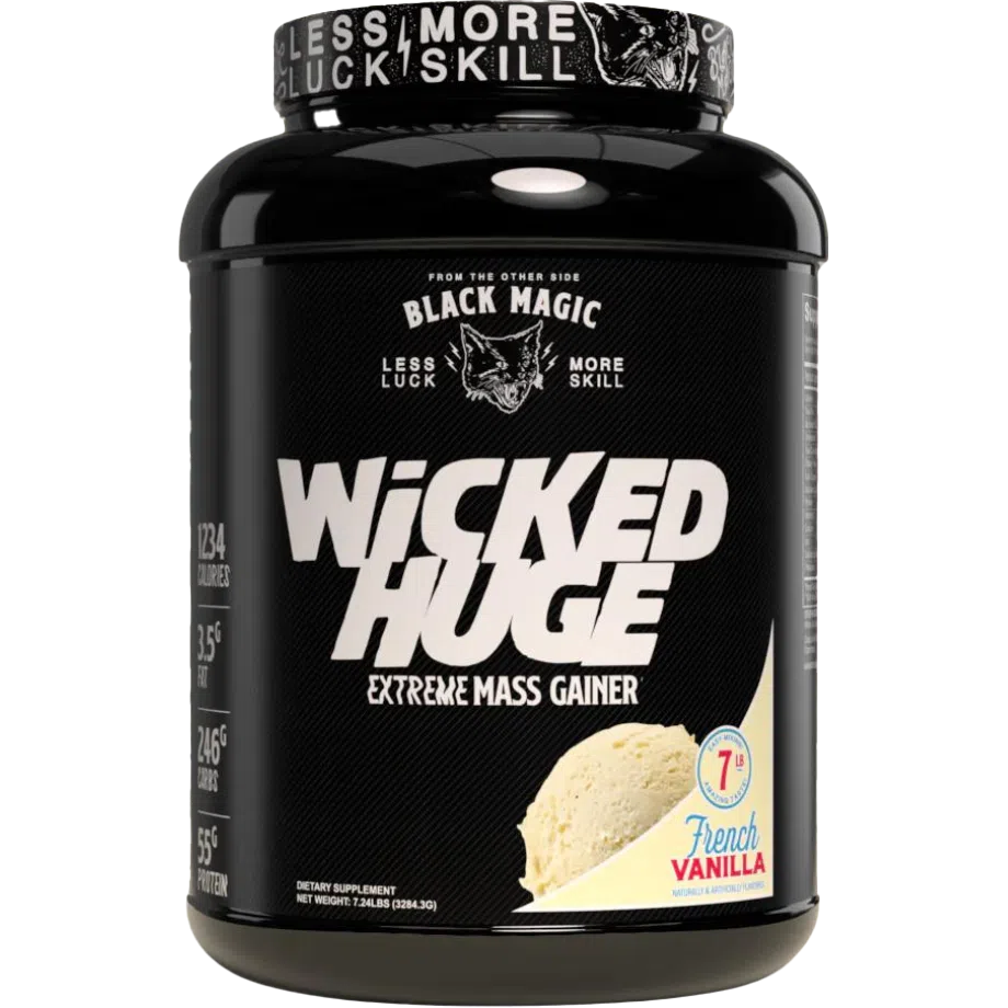 Black Magic Wicked Huge Extreme Mass Gainer-20 servings-French Vanilla-N101 Nutrition