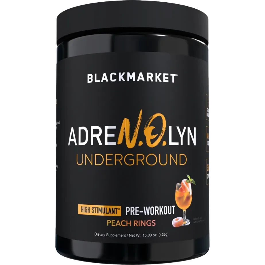 Blackmarket AdreN.O.lyn Underground-25 servings-Peach Rings-N101 Nutrition