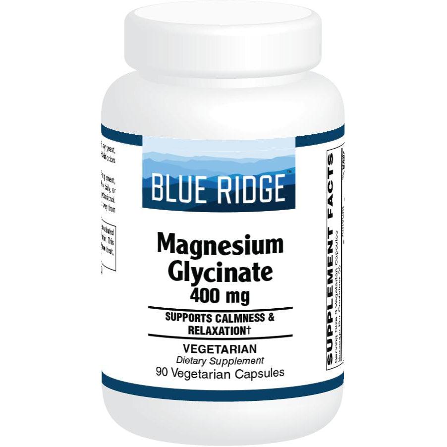 Blue Ridge Magnesium Glycinate 400 mg-90 vegetarian capsules-N101 Nutrition