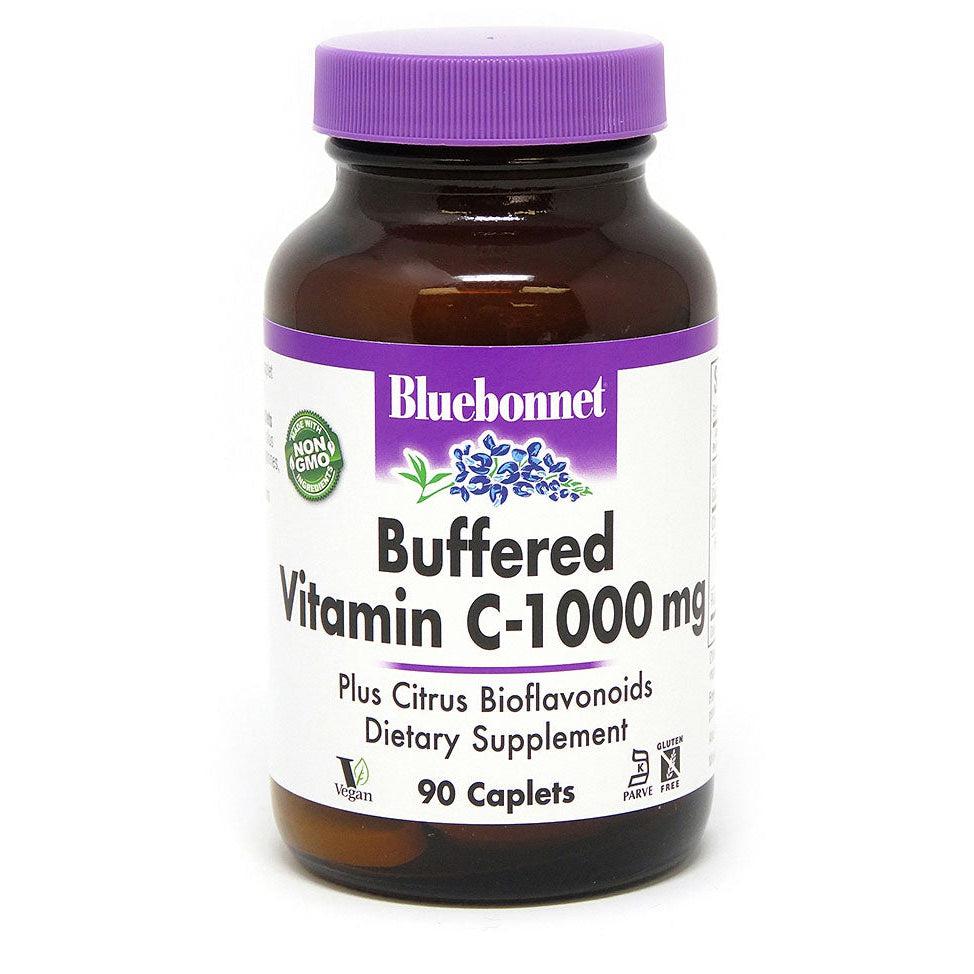 Bluebonnet Buffered Vitamin C-1000 mg-90 caplets-N101 Nutrition