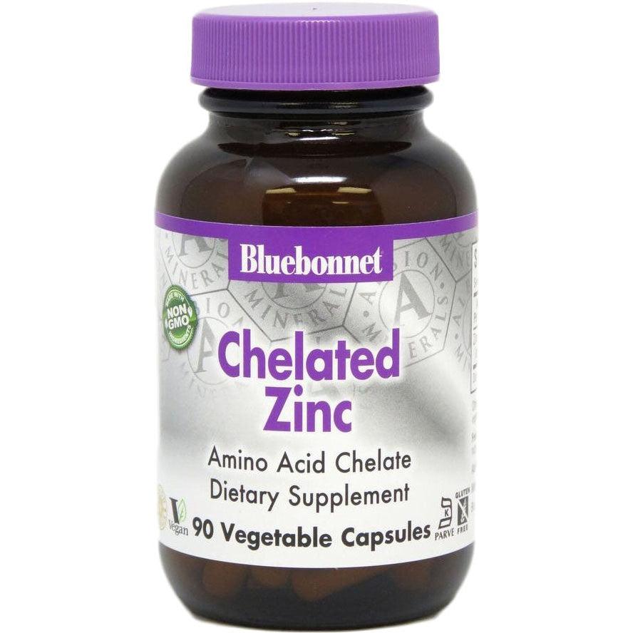 Bluebonnet Chelated Zinc-90 vegetable capsules-N101 Nutrition