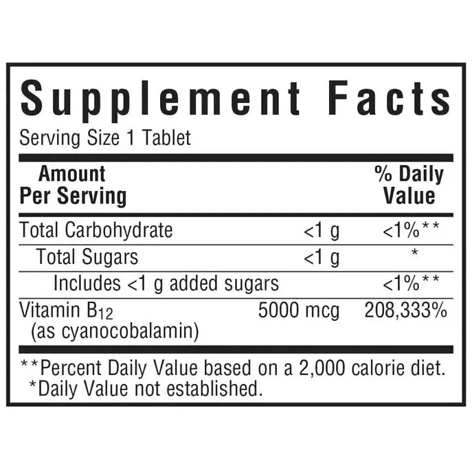 Bluebonnet EarthSweet Chewables Vitamin B12 5000 mcg, Raspberry-30 chewable tablets-N101 Nutrition