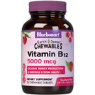 Bluebonnet EarthSweet Chewables Vitamin B12 5000 mcg, Raspberry-30 chewable tablets-N101 Nutrition