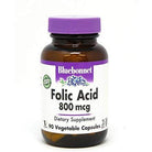 Bluebonnet Folic Acid 800 mcg-90 vegetable capsules-N101 Nutrition