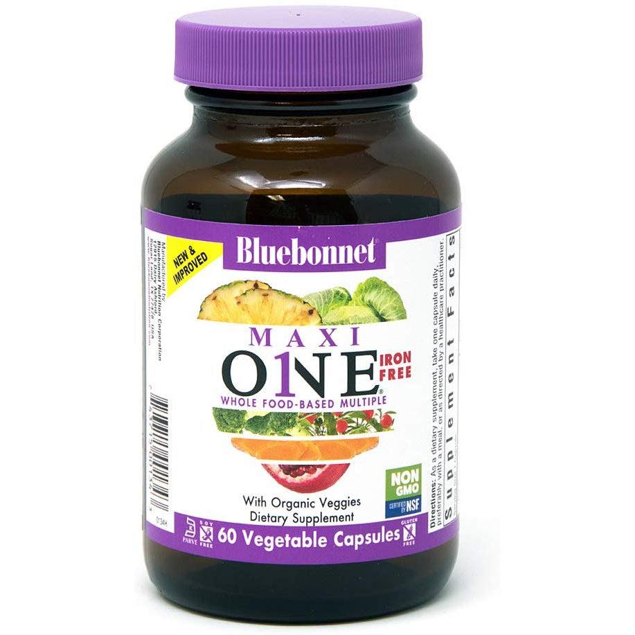 Bluebonnet Maxi One® Multiple (Iron Free)-60 caplets-N101 Nutrition