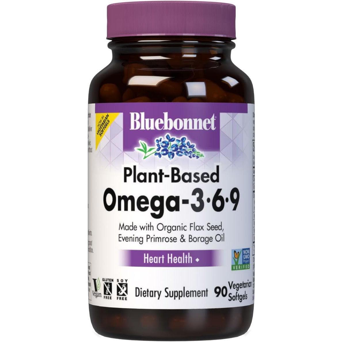 Bluebonnet Plant-Based Omega-3-6-9-90 vegetarian softgels-N101 Nutrition