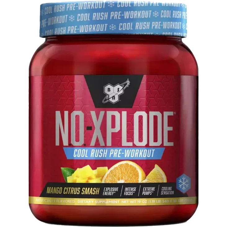 BSN N.O-Xplode Cool Rush Pre-Workout-30 servings-Mango Citrus Smash-N101 Nutrition