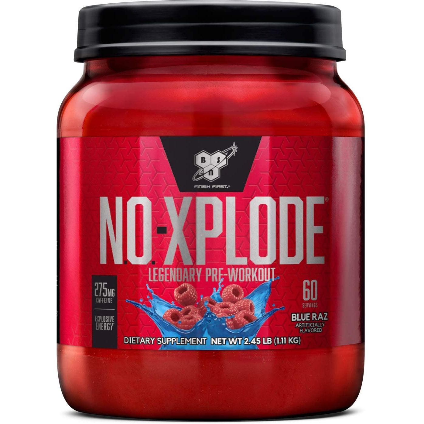 BSN N.O.-Xplode Pre-Workout-60 servings-Blue Raz-N101 Nutrition