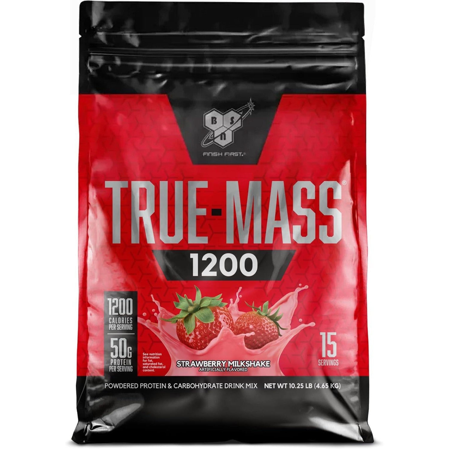 BSN True-Mass 1200-10 lbs-Strawberry Milkshake-N101 Nutrition