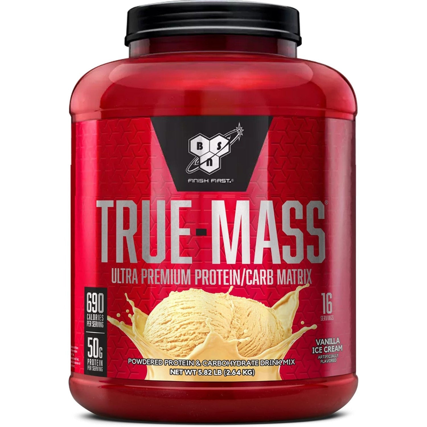 BSN True-Mass-16 servings (5.82 lbs)-Vanilla Ice Cream-N101 Nutrition