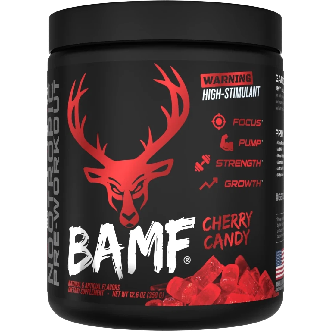 Bucked Up BAMF-30 servings-Cherry Candy-N101 Nutrition