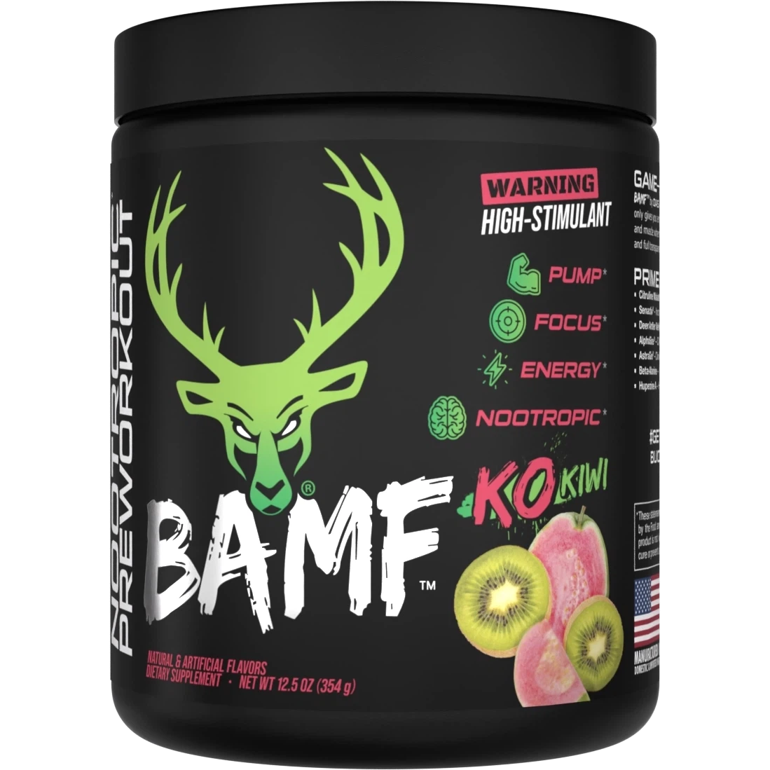 Bucked Up BAMF-30 servings-KO Kiwi-N101 Nutrition