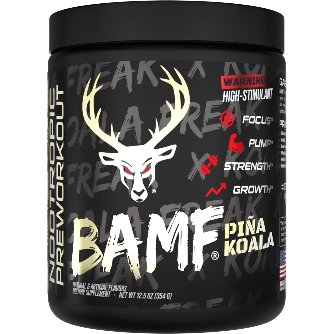 Bucked Up BAMF-30 servings-Koala Freak Piña Koala (Strawberry / Piña Colada)-N101 Nutrition