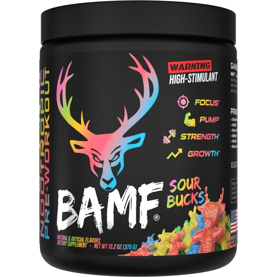 Bucked Up BAMF-30 servings-Sour Bucks-N101 Nutrition