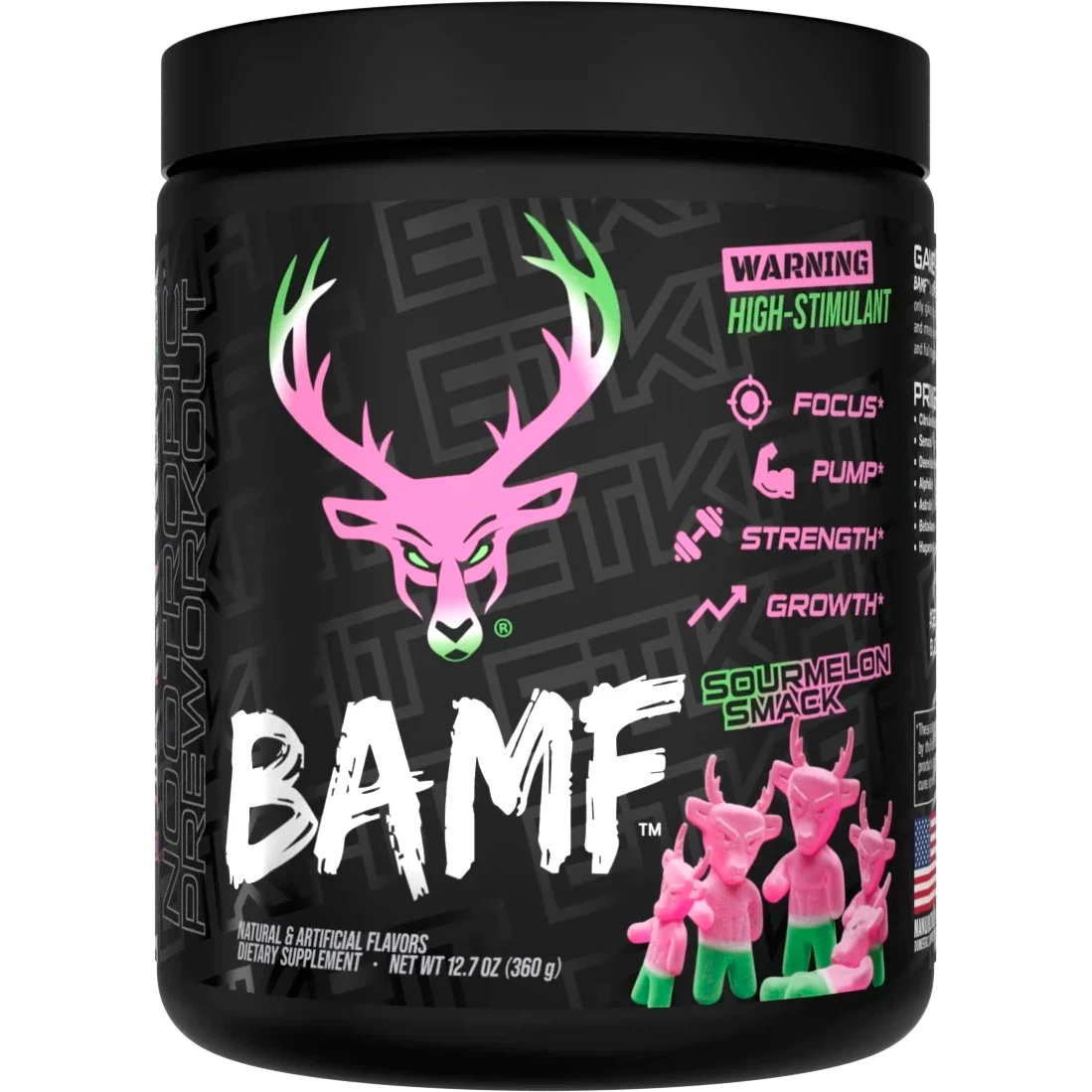 Bucked Up BAMF-30 servings-Sourmelon Smack (ETK Fit Collab)-N101 Nutrition