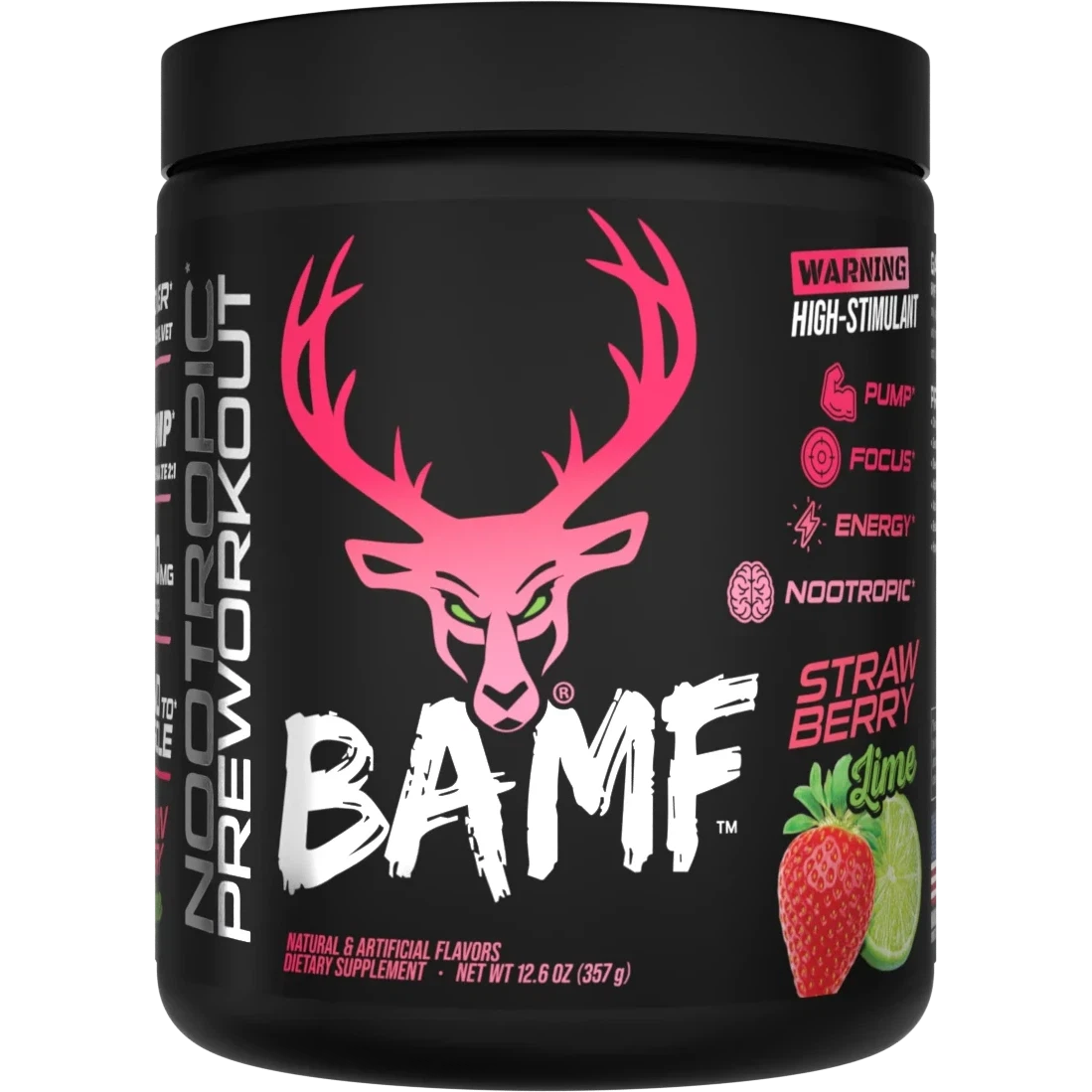 Bucked Up BAMF-30 servings-Strawberry Lime-N101 Nutrition