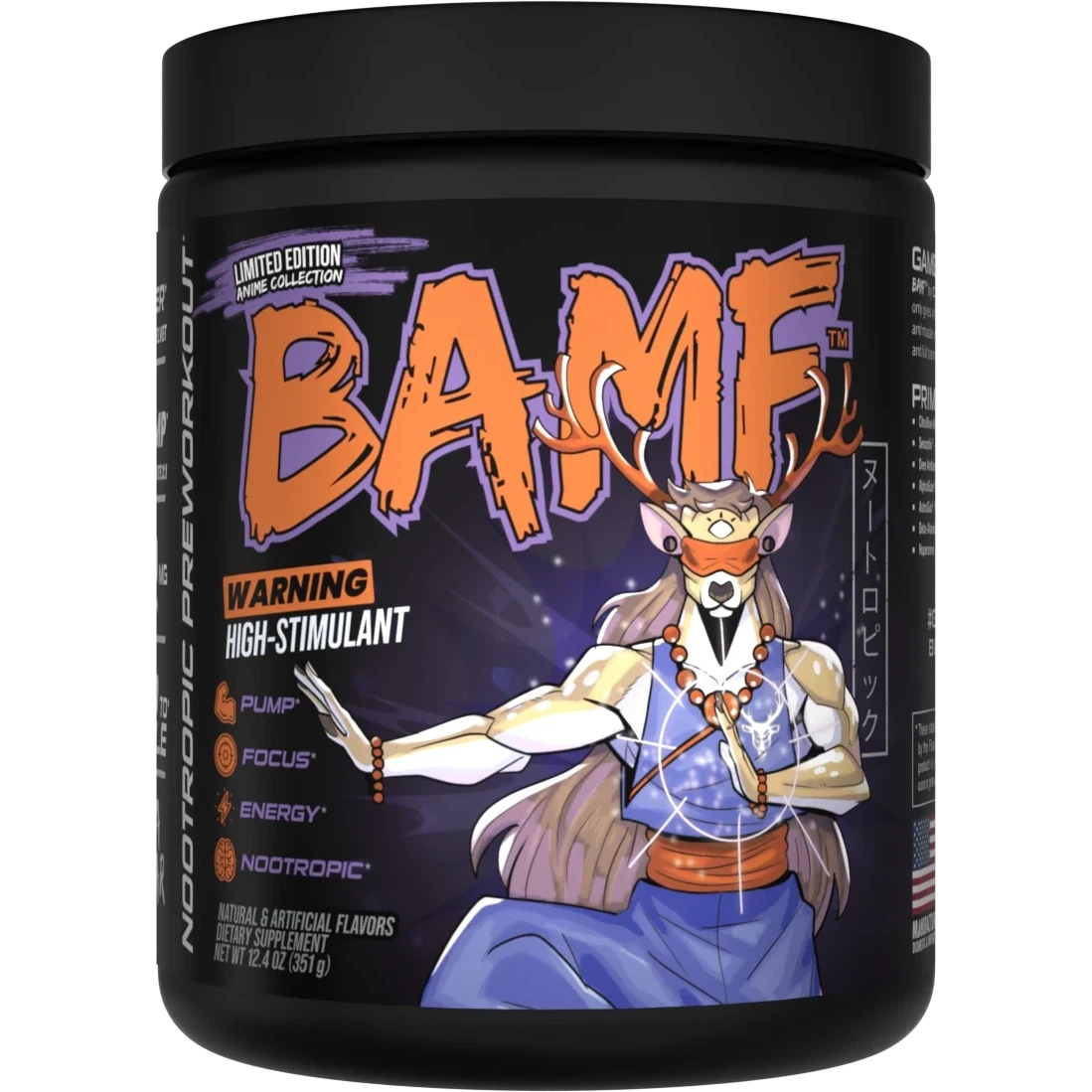 Bucked Up BAMF Anime Series-30 servings-Plum / Pear-N101 Nutrition