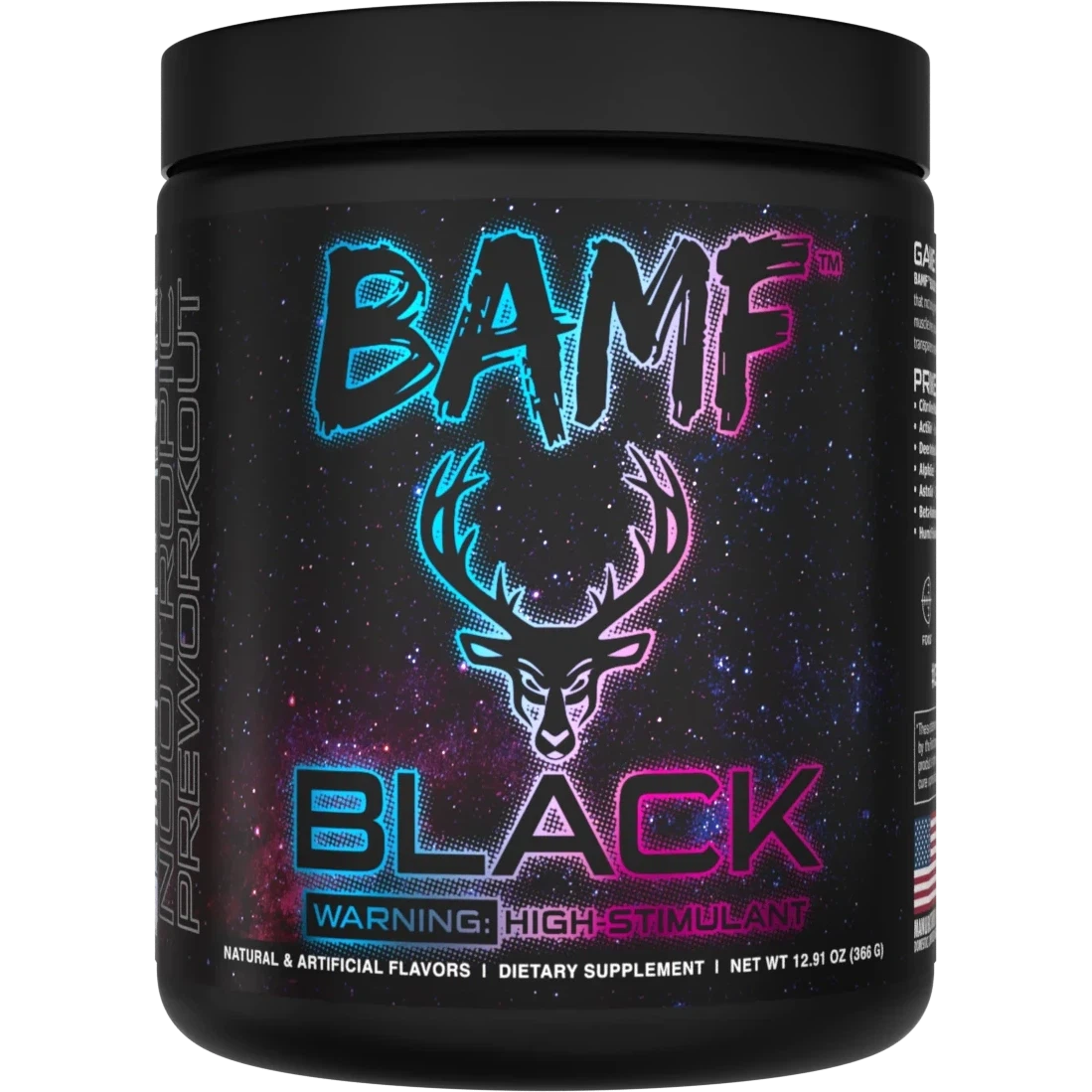 Bucked Up BAMF BLACK-30 servings-Welcome To Miami (Strawberry-Mango-Pineapple)-N101 Nutrition