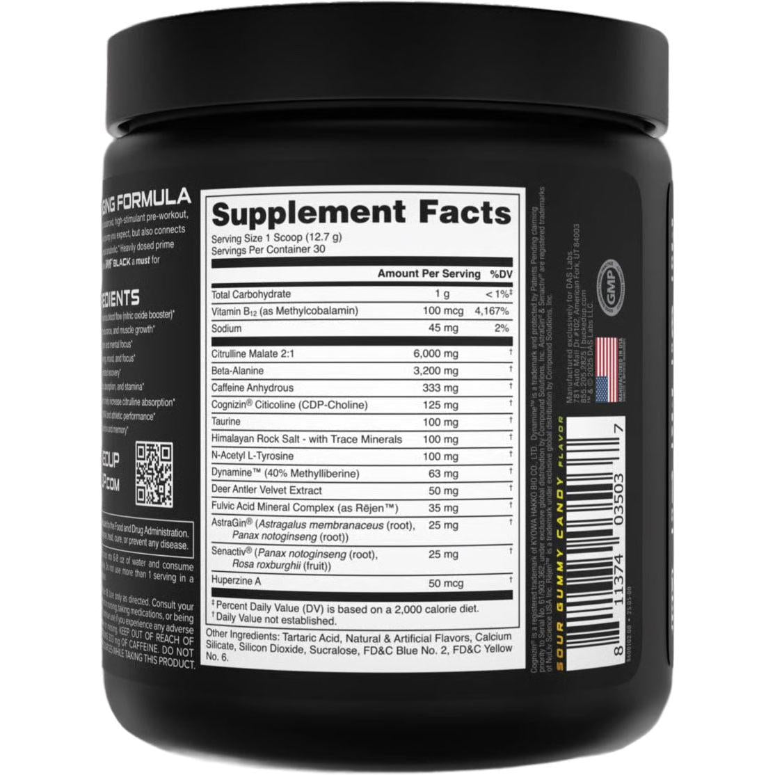 Bucked Up BAMF BLACK-N101 Nutrition