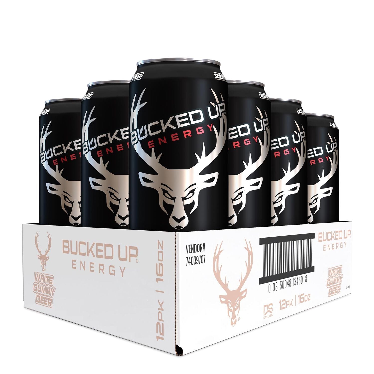 Bucked Up Energy RTD-Case (12 cans)-White Gummy Deer-N101 Nutrition