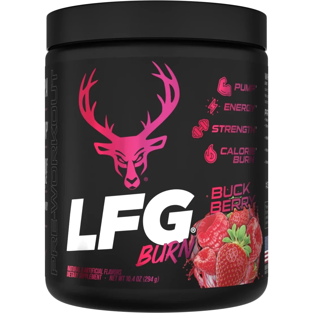 Bucked Up LFG Burn-30 servings-Buck Berry-N101 Nutrition