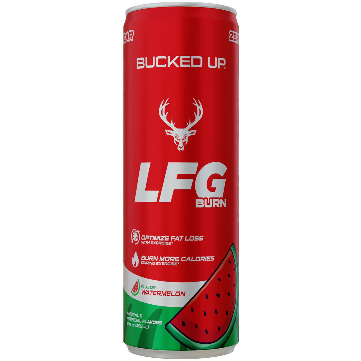 Bucked Up LFG Burn RTD-Single Can (12 fl oz)-Watermelon-N101 Nutrition