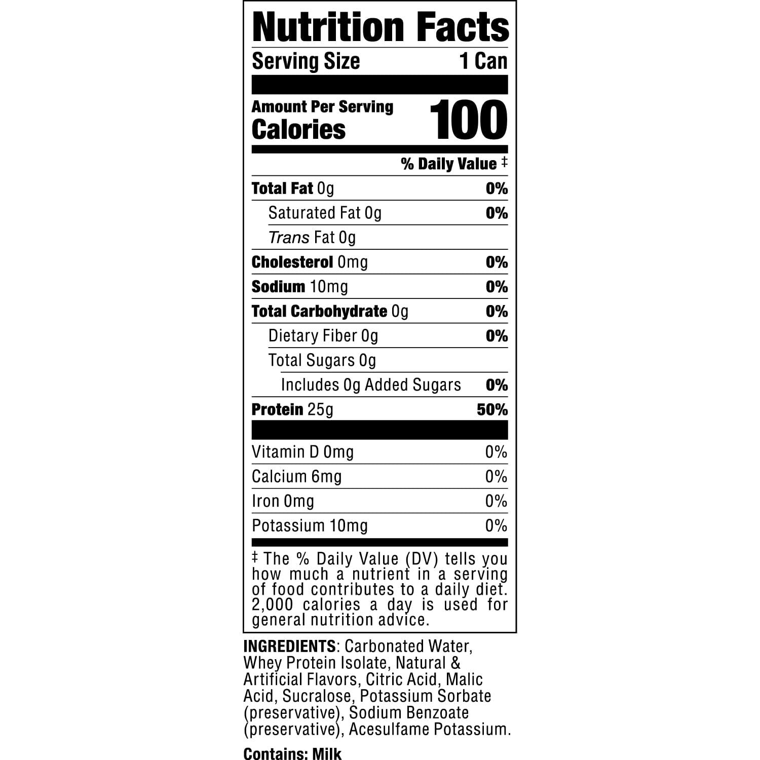 Bucked Up Lightly Carbonated Protein RTD-N101 Nutrition
