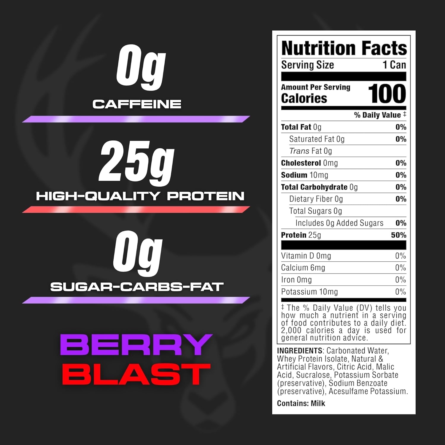 Bucked Up Lightly Carbonated Protein RTD-N101 Nutrition