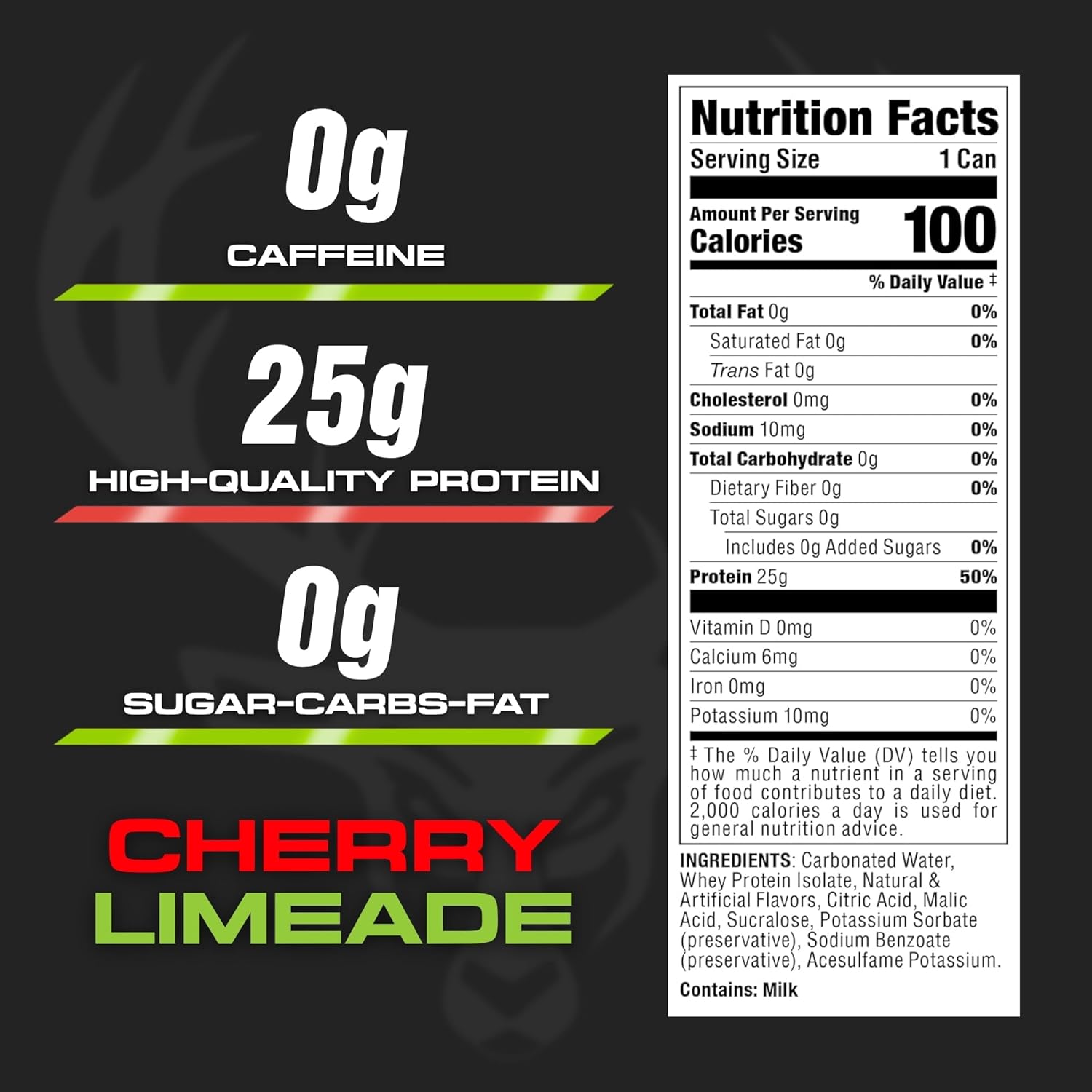 Bucked Up Lightly Carbonated Protein RTD-N101 Nutrition