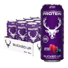 Bucked Up Lightly Carbonated Protein RTD-Case (12 cans)-Berry Blast-N101 Nutrition