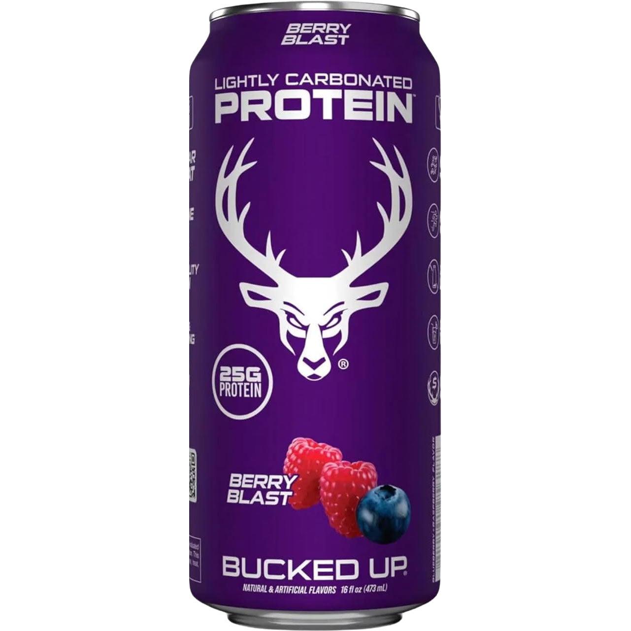 Bucked Up Lightly Carbonated Protein RTD-Single Can (16 fl oz)-Berry Blast-N101 Nutrition