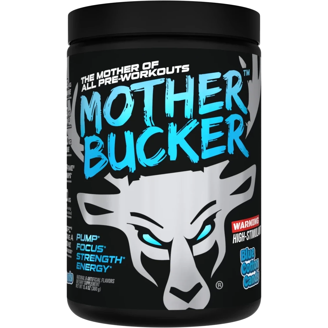 Bucked Up Mother Bucker-20 servings-Blue Cotton Candy-N101 Nutrition