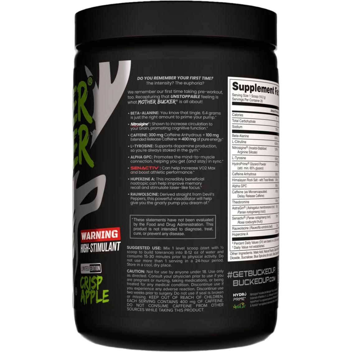 Bucked Up Mother Bucker-N101 Nutrition