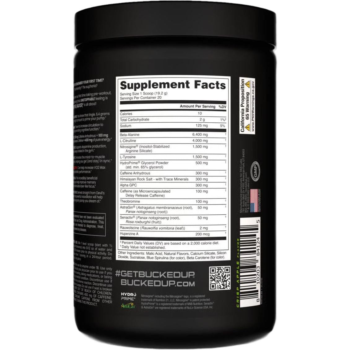 Bucked Up Mother Bucker-N101 Nutrition