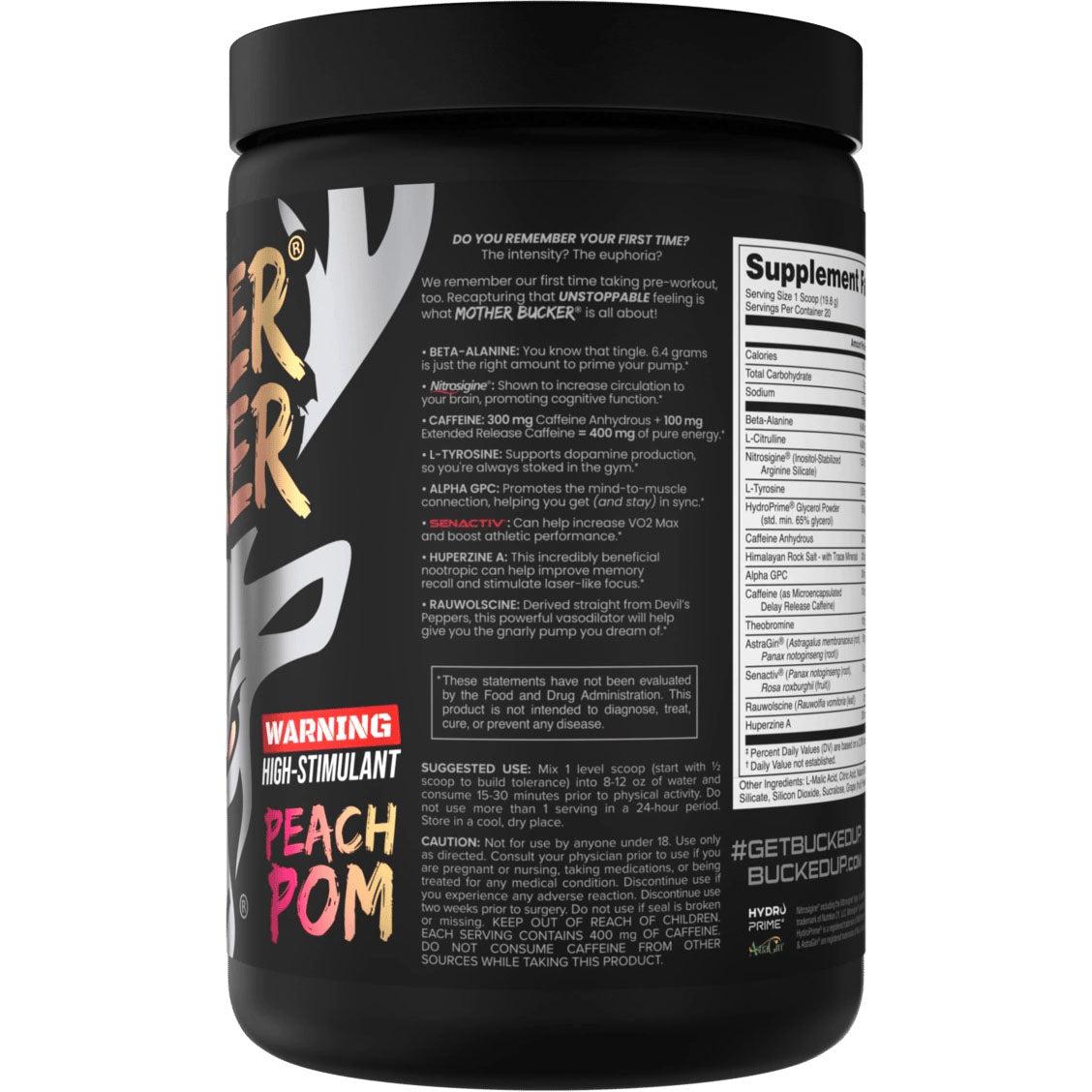 Bucked Up Mother Bucker - Peach Pom (Limited Edition)-N101 Nutrition